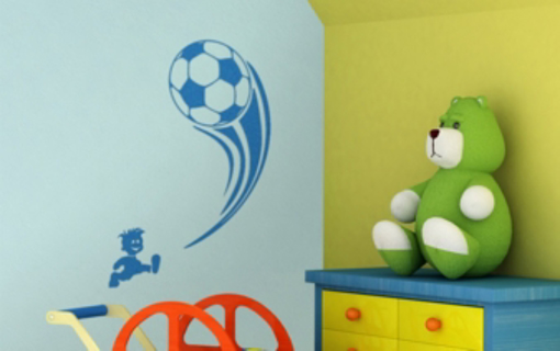 Obrázok z Samolepiace dekorácie na stenu - futbalista