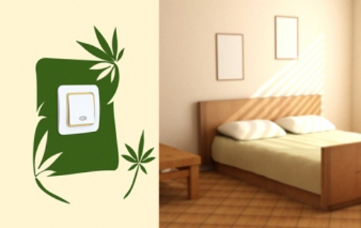 Obrázok z Samolepka na vypínač - listy