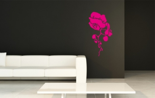 Obrázok z Samolepící dekorace na zeď - růže