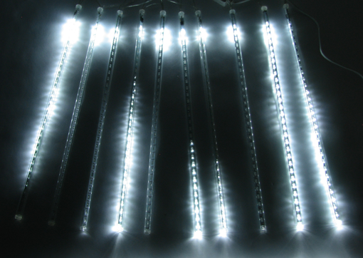 Obrázok z Svetelné LED cencúle, padajúci sneh vonkajšie - 50 cm/8 ks