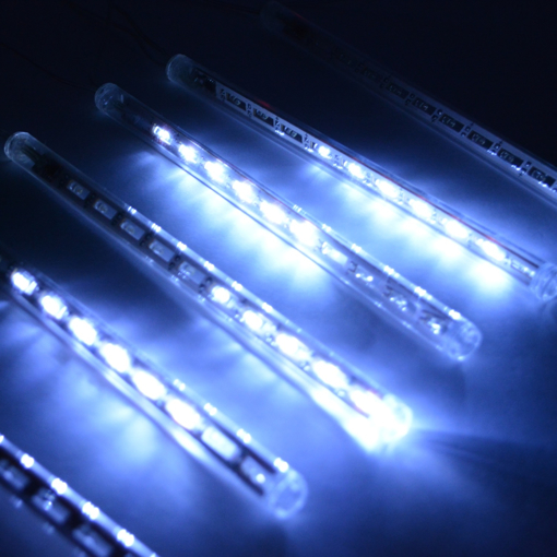 Obrázok z Svetelné LED cencúle vonkajšie, padajúci sneh - 20 cm/8 ks