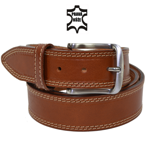 Obrázok z  Kožený opasok prešívaný