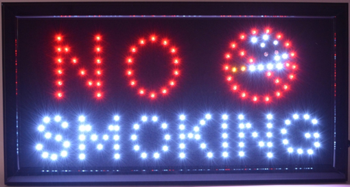 Obrázok z Světelná LED reklama, poutač - NO SMOKING