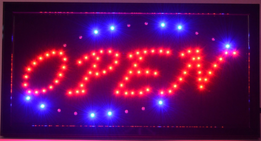 Obrázok z Světelná LED reklama, poutač - OPEN