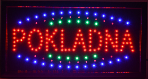 Obrázok z Světelná LED reklama, poutač - POKLADNA