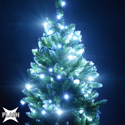 Obrázok z Vianočné LED osvetlenie, svetelná reťaz, vonkajšie 180 ks/23 m s FLASH