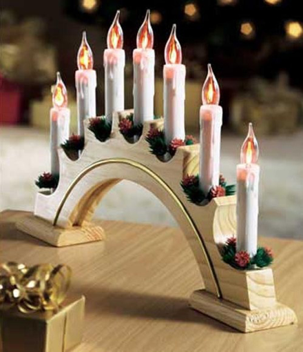 Obrázok z Vianočné osvetlenie svietnik - horiaca dekorácia za okno
