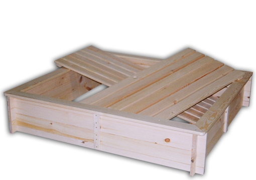 Obrázok z  Drevené pieskovisko s krytom 185x185x30