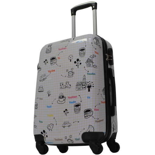 Obrázok z Palubný cestovný kufor ABS veľ. S - PC potlač Youlinen