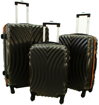 Obrázok z Cestovné kufre 3 ks ABS + Carbon na 4 kolieskach - 760