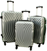 Obrázok z Cestovné kufre 3 ks ABS + Carbon na 4 kolieskach - 760
