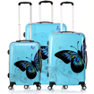 Obrázok z Cestovné kufre sada 3 ks ABS - PC potlač motýľ