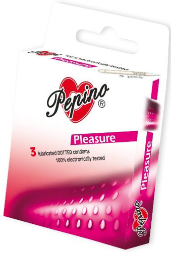 Obrázok z Kondómy Pepino Pleasure s bodkami 3ks