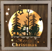 Obrázok z Drevená svietiaca LED dekorácia Merry Christmas