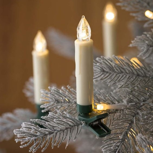 Obrázok z Vianočné sviečky na stromček, vonkajšie 10 ks