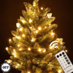 Obrázok z Vianočné LED osvetlenie, svetelná reťaz, vonkajšie 500 ks/55 m s časovačom a diaľkovým ovládaním