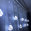 Obrázok z LED svetelná záclona guľôčky Santa Claus - 8 ks/3,8 m