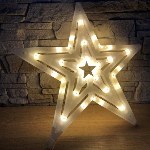 Obrázok z Vianočná LED osvetlenie hviezda - dekorácia na okno, dvere, výklad