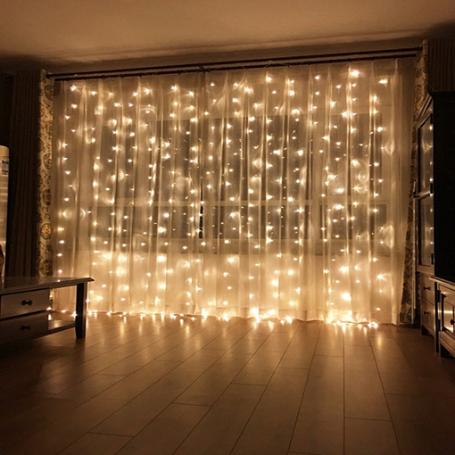 Obrázok z Vianočné osvetlenie vonkajšie, svetelná LED záclona 400 ks/4,5 m