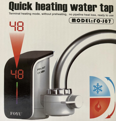 Obrázok z Vodovodný prietokový ohrievač na batériu s LCD displejom - FO-J07