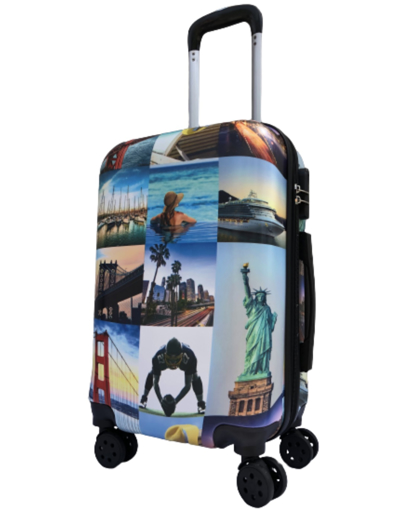 Obrázok z  Kabínový kufor ABS veľ. S - PC potlač dovolenka