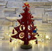 Obrázok z Kreatívny drevený vianočný stromček s ozdobami - veľkosť stredná 30cm