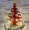 Obrázok z Kreatívny drevený vianočný stromček s ozdobami - 35 cm