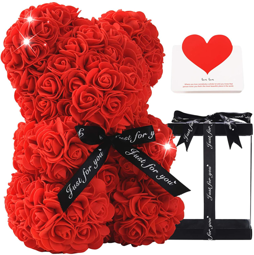 Obrázok z Medvedík z ruží v luxusnej krabici s mašľou
