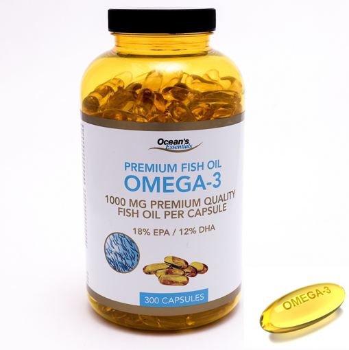 Obrázok z Omega 3 prémiový rybí olej 300 kapslí Ocean'S Essentials 1000 MG