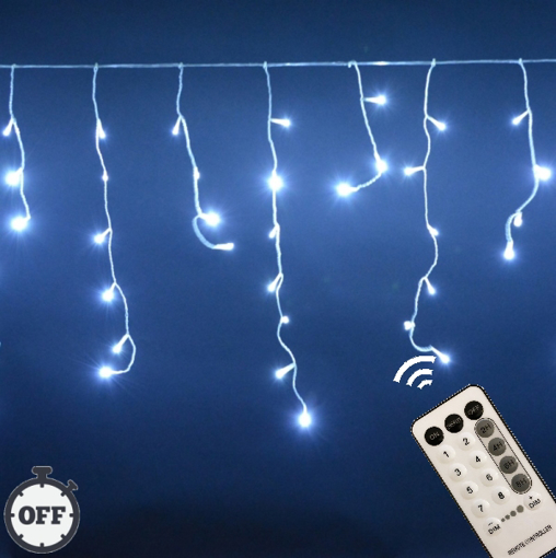 Obrázok z Vianočné osvetlenie vonkajšie, svetelné LED kvaple 1500 ks/35 m s časovačom a diaľkovým ovládaním