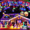 Obrázok z Vianočné osvetlenie vonkajšie, svetelné LED kvaple 500 ks/15 m s časovačom a diaľkovým ovládaním