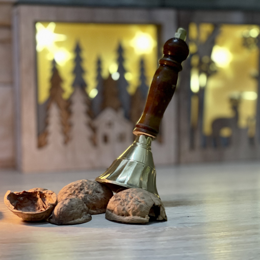 Obrázok z Vianočný mosadzný zvonček veľký 12 cm