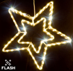 Obrázok z Vianočné LED osvetlenie hviezda 55 cm s flash efektom - dekorácia na okno, dvere, výklad