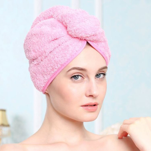 Obrázok z Ručník , turban na vysoušení vlasů univerzální velikost