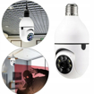 Obrázok z Bezpečnostná otočná Smart Wifi kamera 4K 360 ° s LED žiarovkou E27 a nočným videním