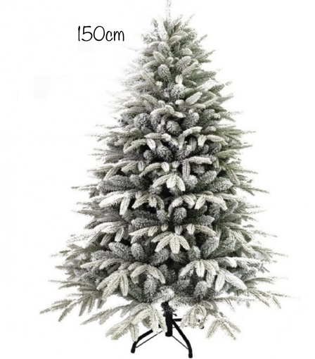 Obrázok z Umelý vianočný strom, zasnežený Sibírsky smrek Premium 150 cm + stojan