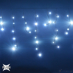 Obrázok z Vianočné osvetlenie vonkajšie, svetelné LED kvaple 210 ks/10 m s flash efektom a časovačom, čierny kábel