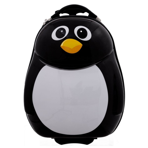 Obrázok z Detský 3D kufor na kolieskach - tučniak