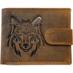 Obrázok z Kožená peněženka s motivem vlka – stylový a odolný doplněk z pravé kůže