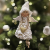 Obrázok z Anděl závěsná dekorace na vánoční stromeček s třpytivými detaily