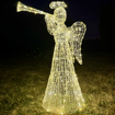 Obrázok z Vonkajší XXL LED anjel s trúbkou 140 cm s flash efektom