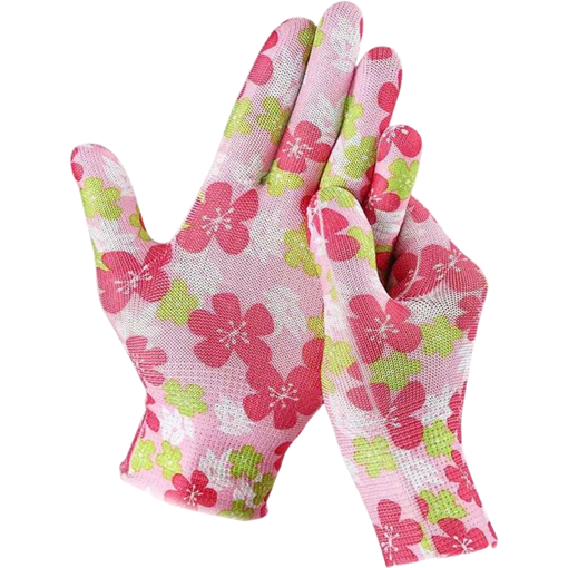 Obrázok z Dámske záhradné rukavice s kvetinovým motívom
