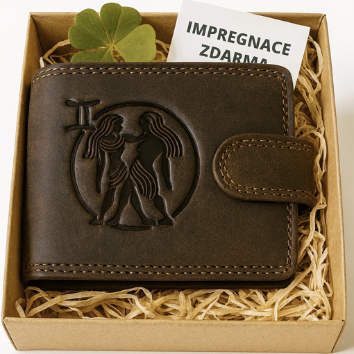 Obrázok z Kožená peňaženka so znamením zverokruhu - Blíženci (21. mája – 20. júna)