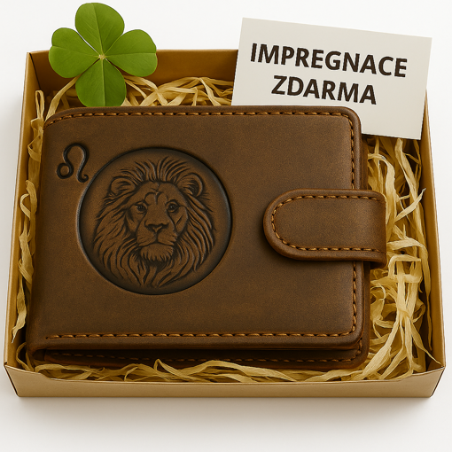 Obrázok z Kožená peňaženka so znamením zverokruhu - Lev (23. júla – 22. augusta)