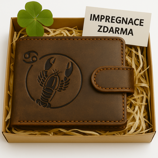 Obrázok z Kožená peňaženka so znamením zverokruhu - Rak (21. júna – 22. júla)