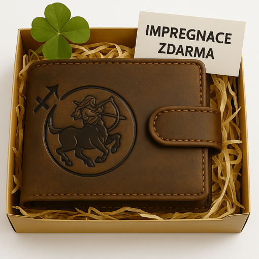 Obrázok z Kožená peňaženka so znamením zverokruhu - Strelec (22. novembra – 21. decembra)