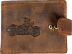 Obrázok z Kožená peňaženka s motívom motorky – Pravá koža pre pravých motorkárov