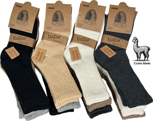 Obrázok z Dámske vlnené ponožky Lama Alpaka súprava 3 páry