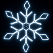 Obrázok z PROFI vianočné LED neónové osvetlenie vonkajšie - vločka 65 cm s prepojovacím systémom