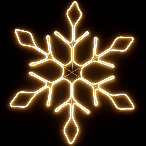 Obrázok z PROFI vianočné LED neónové osvetlenie vonkajšie - vločka 65 cm s prepojovacím systémom